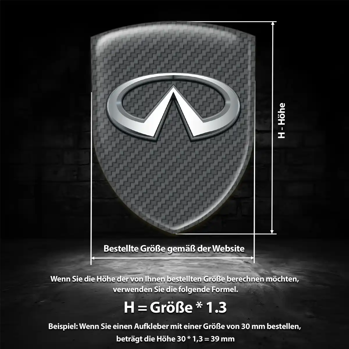Infiniti Aufkleber 3D Gel Embleme Tuningfahrzeug