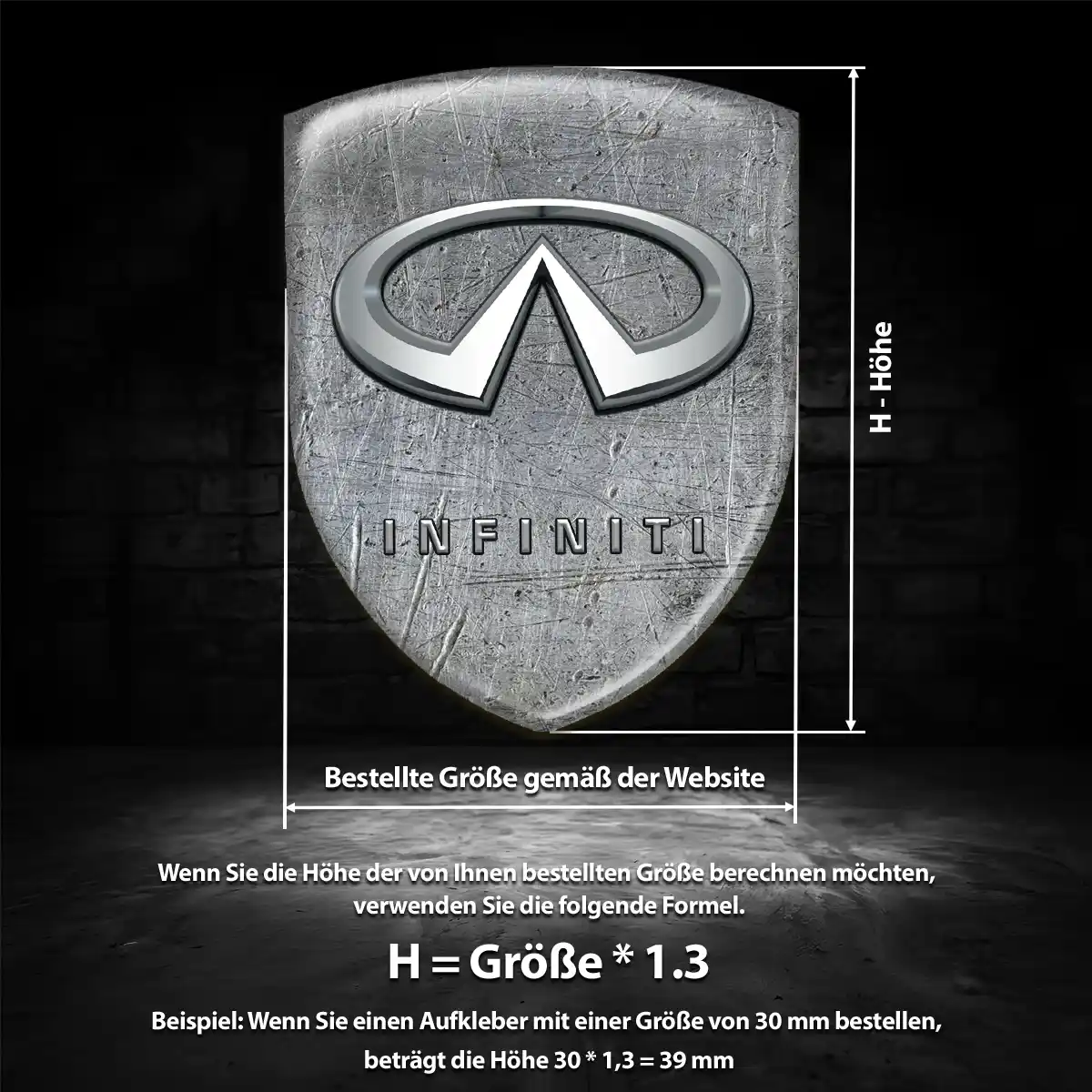Infiniti Aufkleber 3D Gel Silikon Auto Edles Design