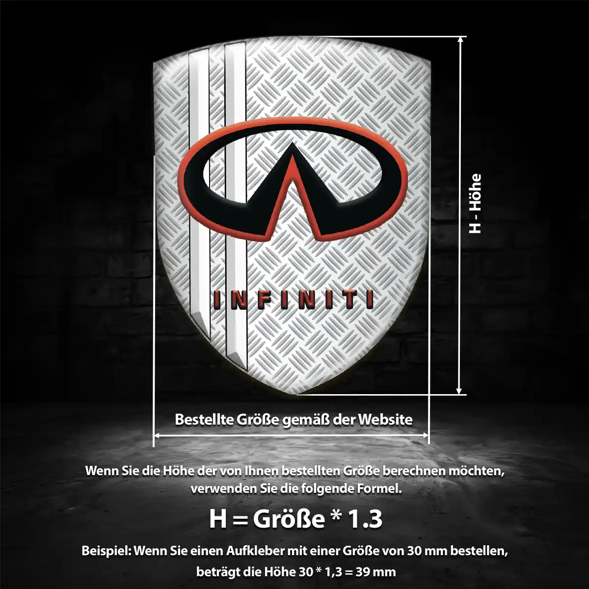 Infiniti Aufkleber 3D Gel Silikon Auto Hohe Qualität