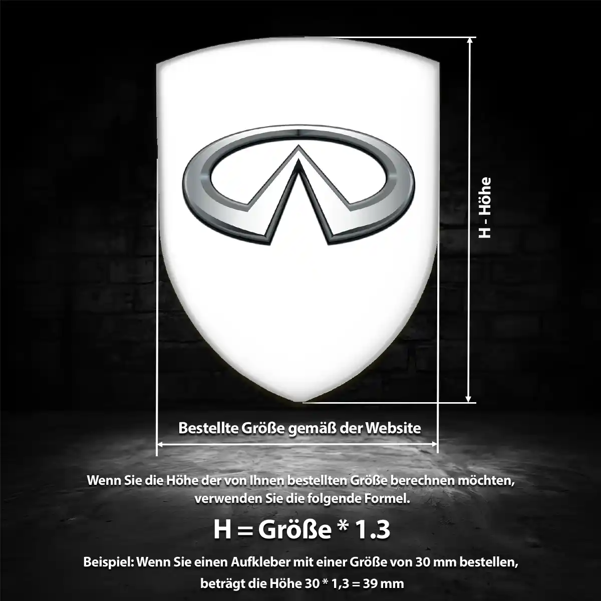 Infiniti Aufkleber 3D Gel Silikon Premium-Edition