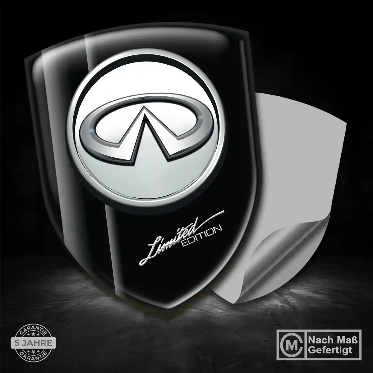 Infiniti Aufkleber 3D Gel Wappen Anspruchsvolles Design