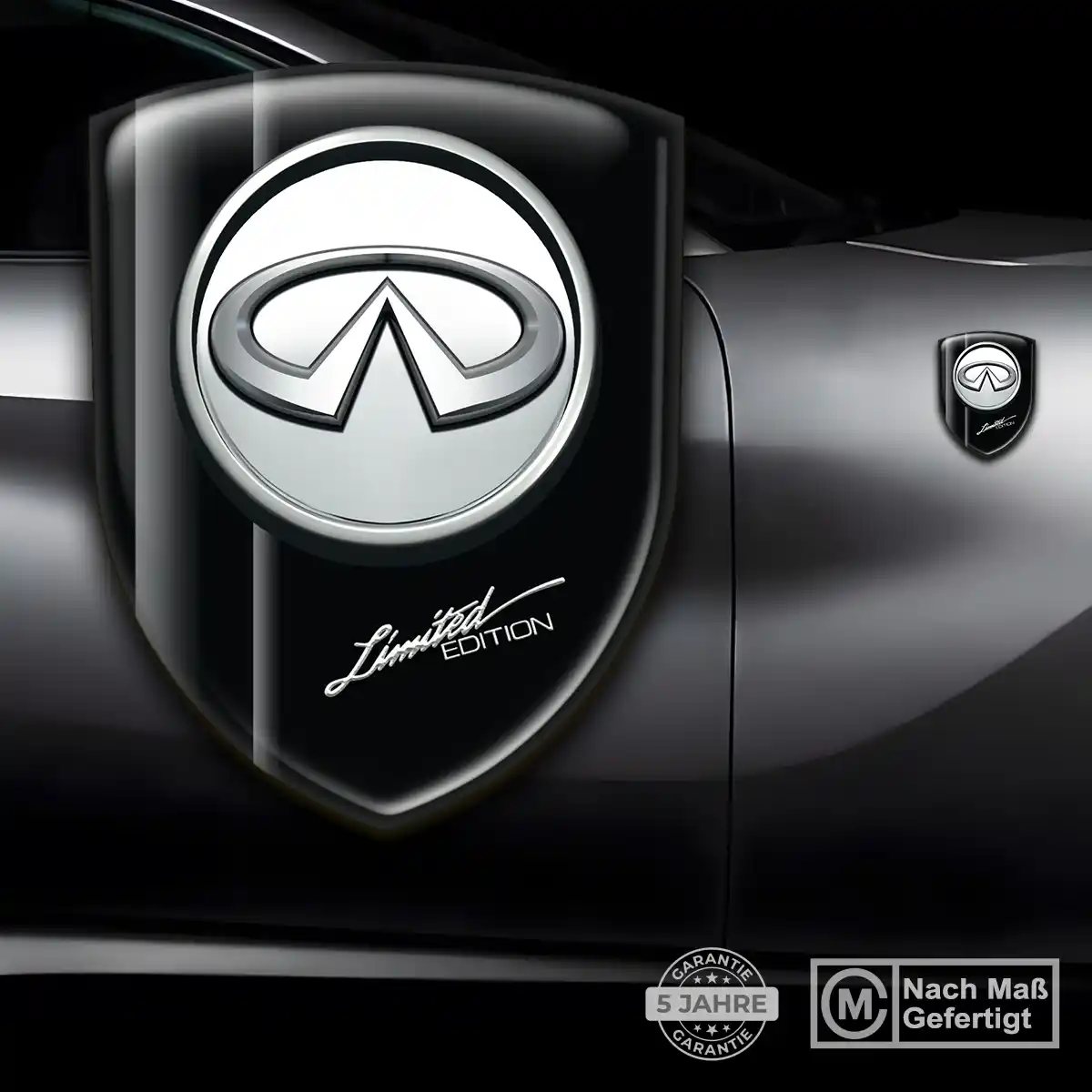Infiniti Aufkleber 3D Gel Wappen Anspruchsvolles Design