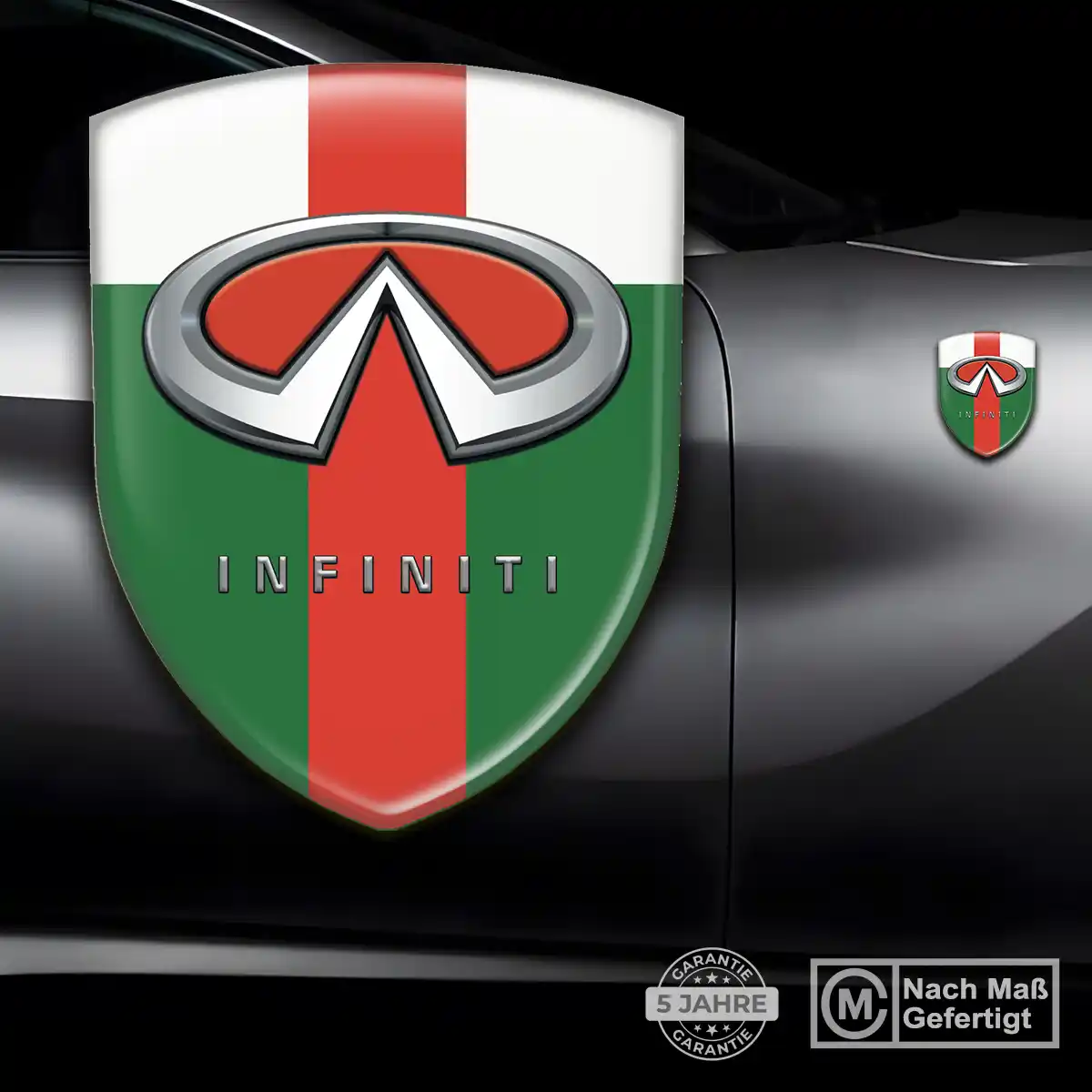 Infiniti Aufkleber 3D Gel Wappen Ausdrucksstarkes Design