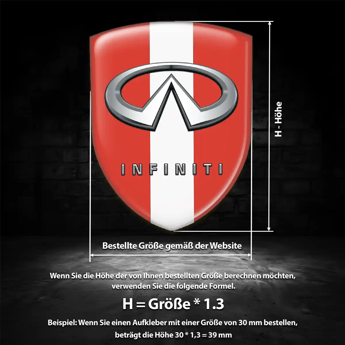 Infiniti Aufkleber 3D Gel Wappen Auto Hohe Qualität