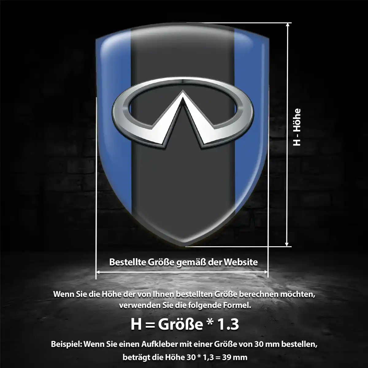 Infiniti Aufkleber 3D Gel Wappen Auto Luxus-Edition