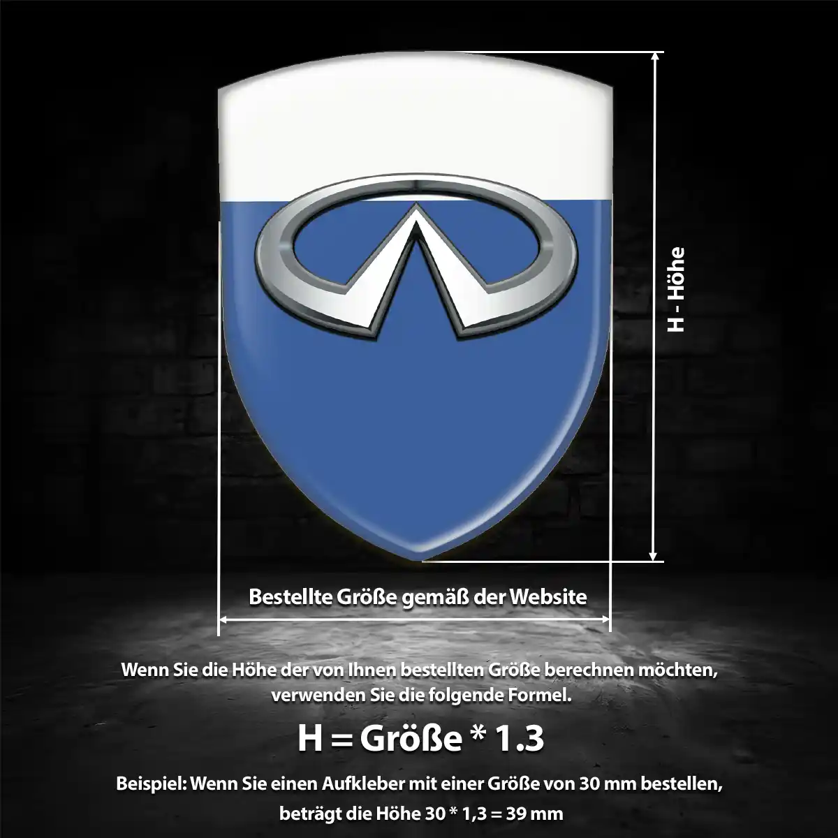 Infiniti Aufkleber 3D Gel Wappen Auto Modernes Design