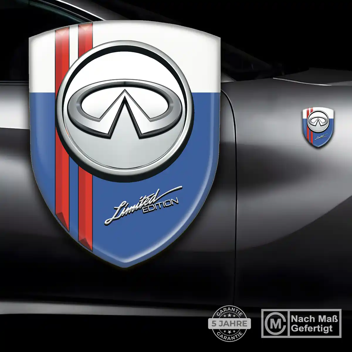 Infiniti Aufkleber 3D Gel Wappen Überzeugende Qualität