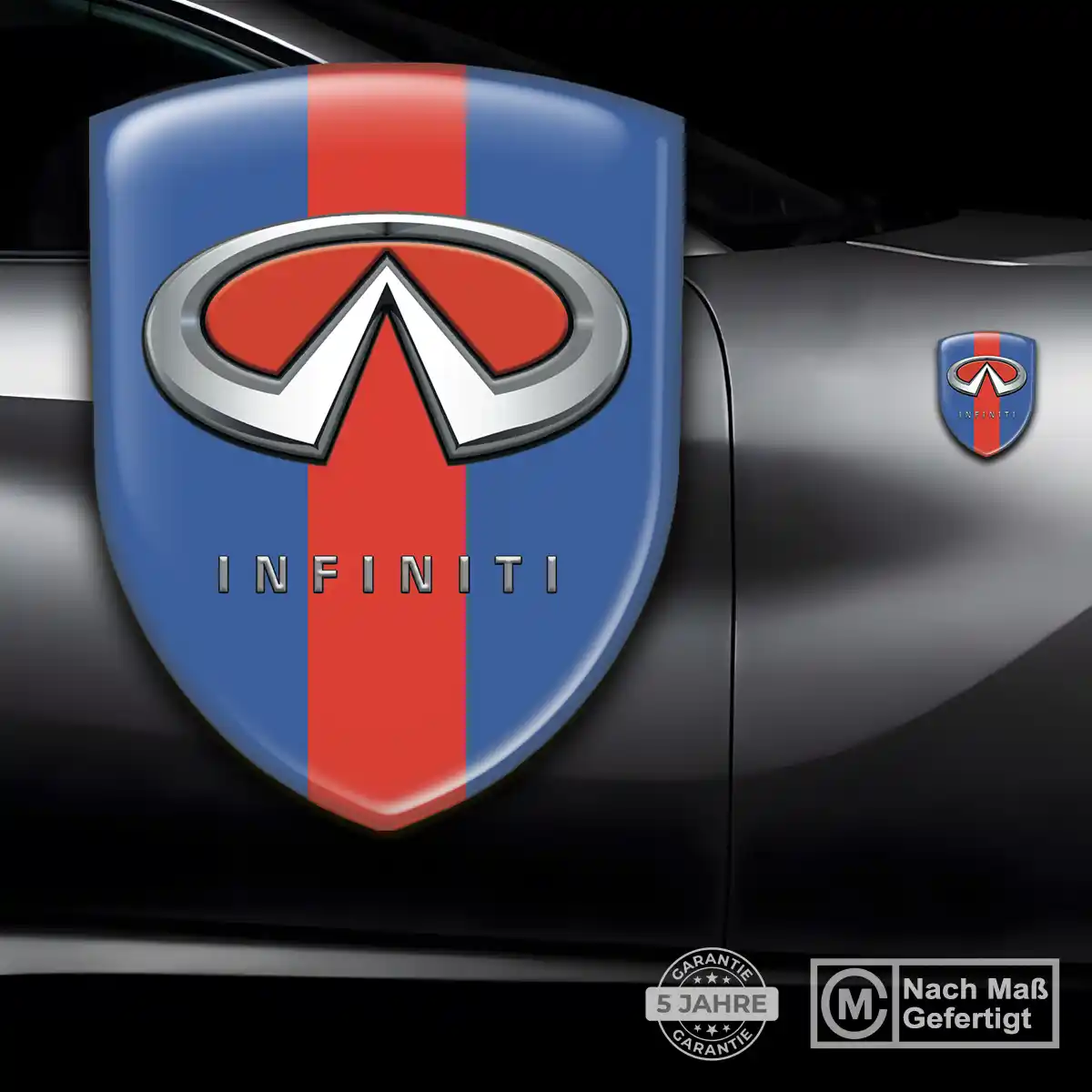 Infiniti Aufkleber 3D Gel Wappen Elegantes Design