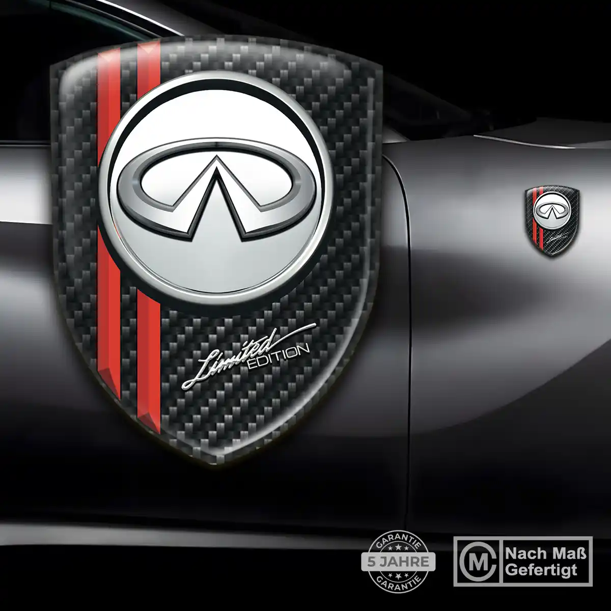 Infiniti Aufkleber 3D Gel Wappen Hochwertiges Harz