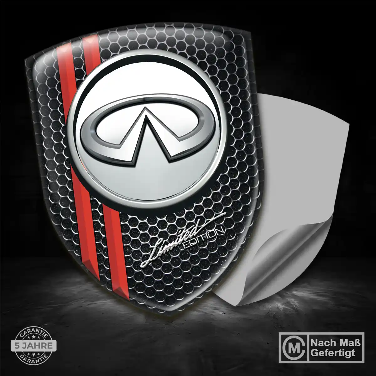 Infiniti Aufkleber 3D Gel Wappen Limitierte Auflage