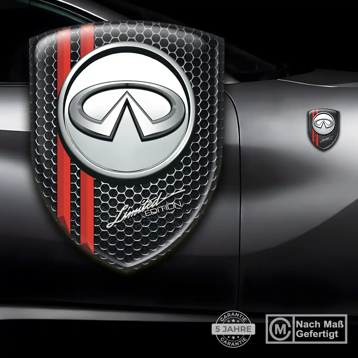 Infiniti Aufkleber 3D Gel Wappen Limitierte Auflage