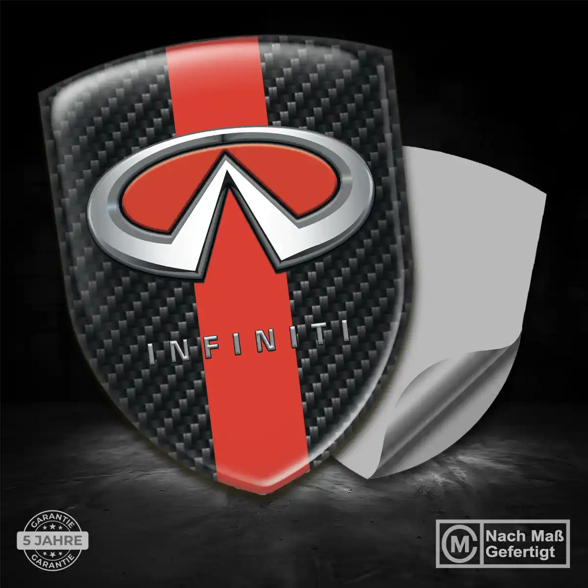 Infiniti Aufkleber 3D Gel Wappen Modernes Design