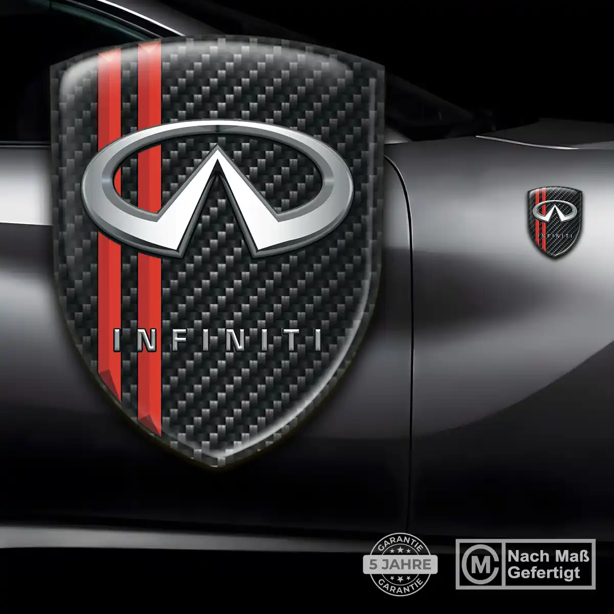 Infiniti Aufkleber 3D Gel Wappen Stilvolles Design