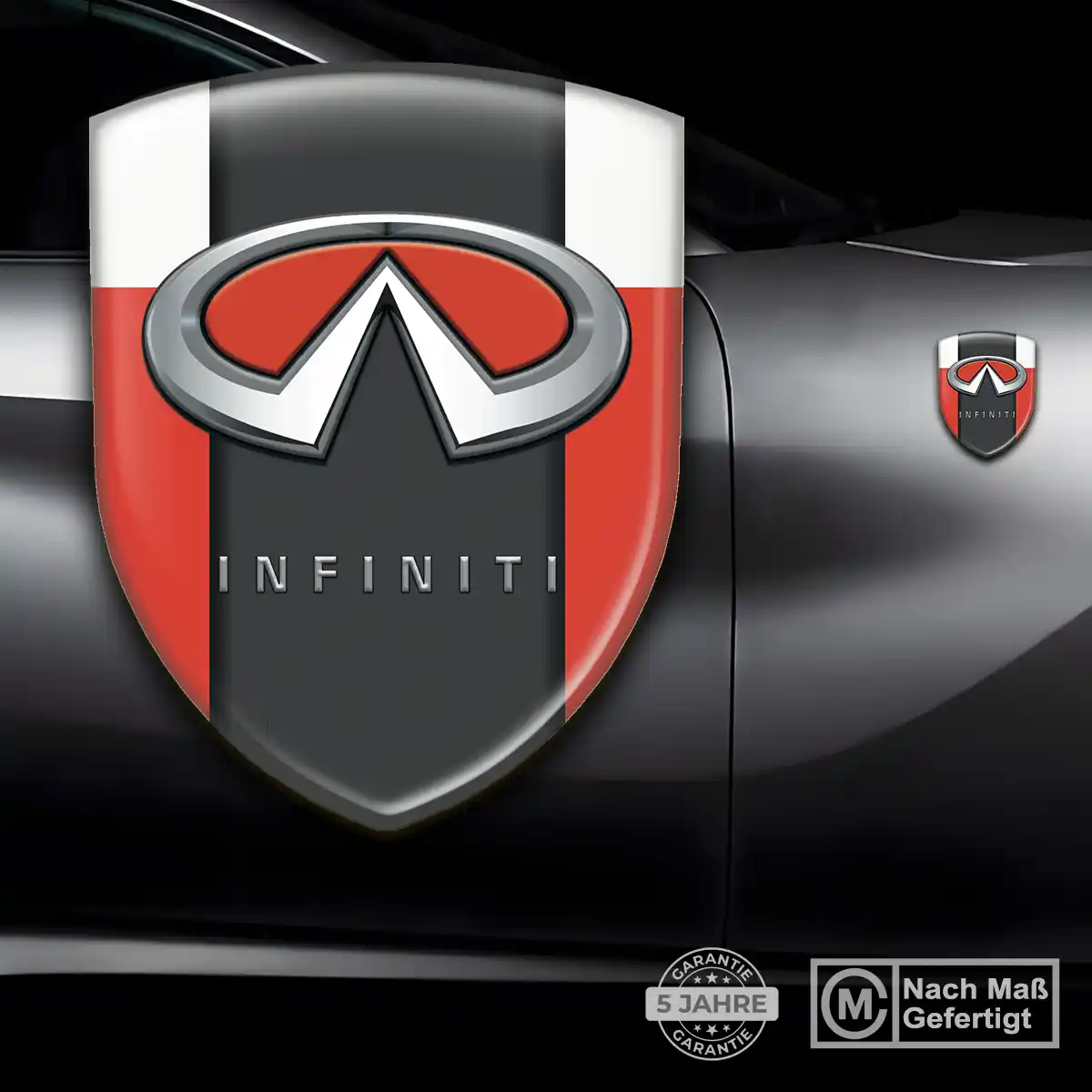 Infiniti Aufkleber 3D Gel Wappen Tuningfahrzeug