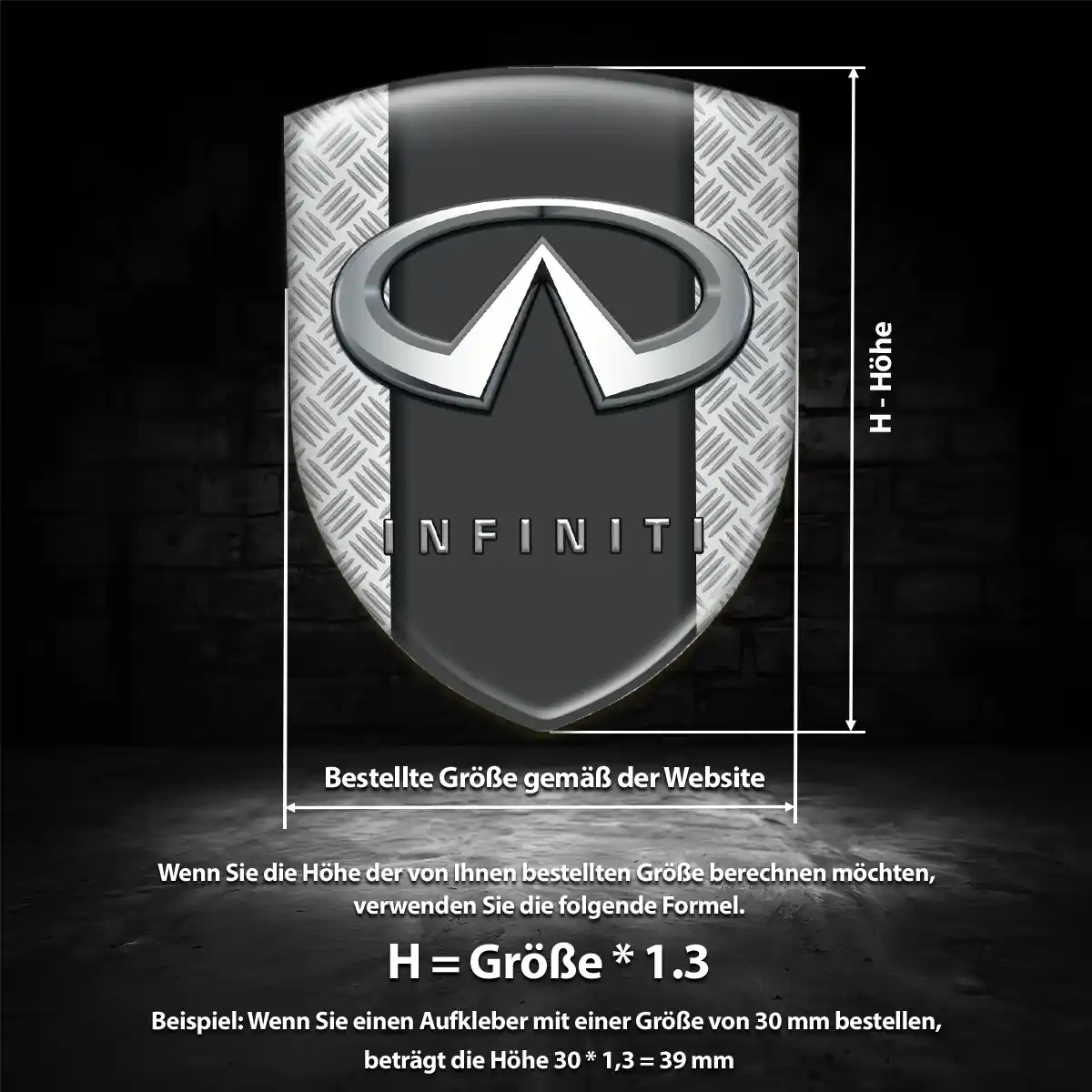 Infiniti Aufkleber Anspruchsvolles Design