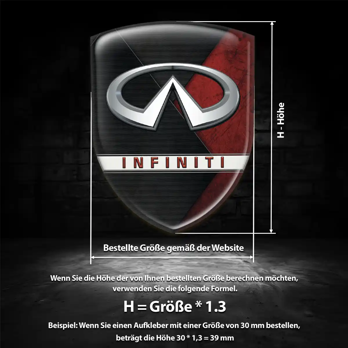 Infiniti Aufkleber Auto Ausdrucksstarkes Design