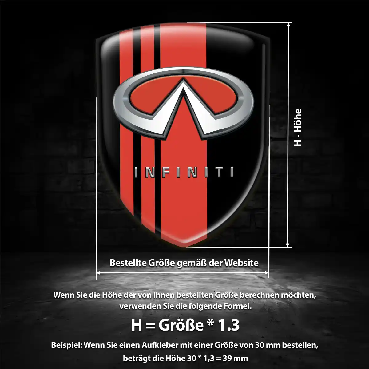 Infiniti Aufkleber Auto Premium-Edition