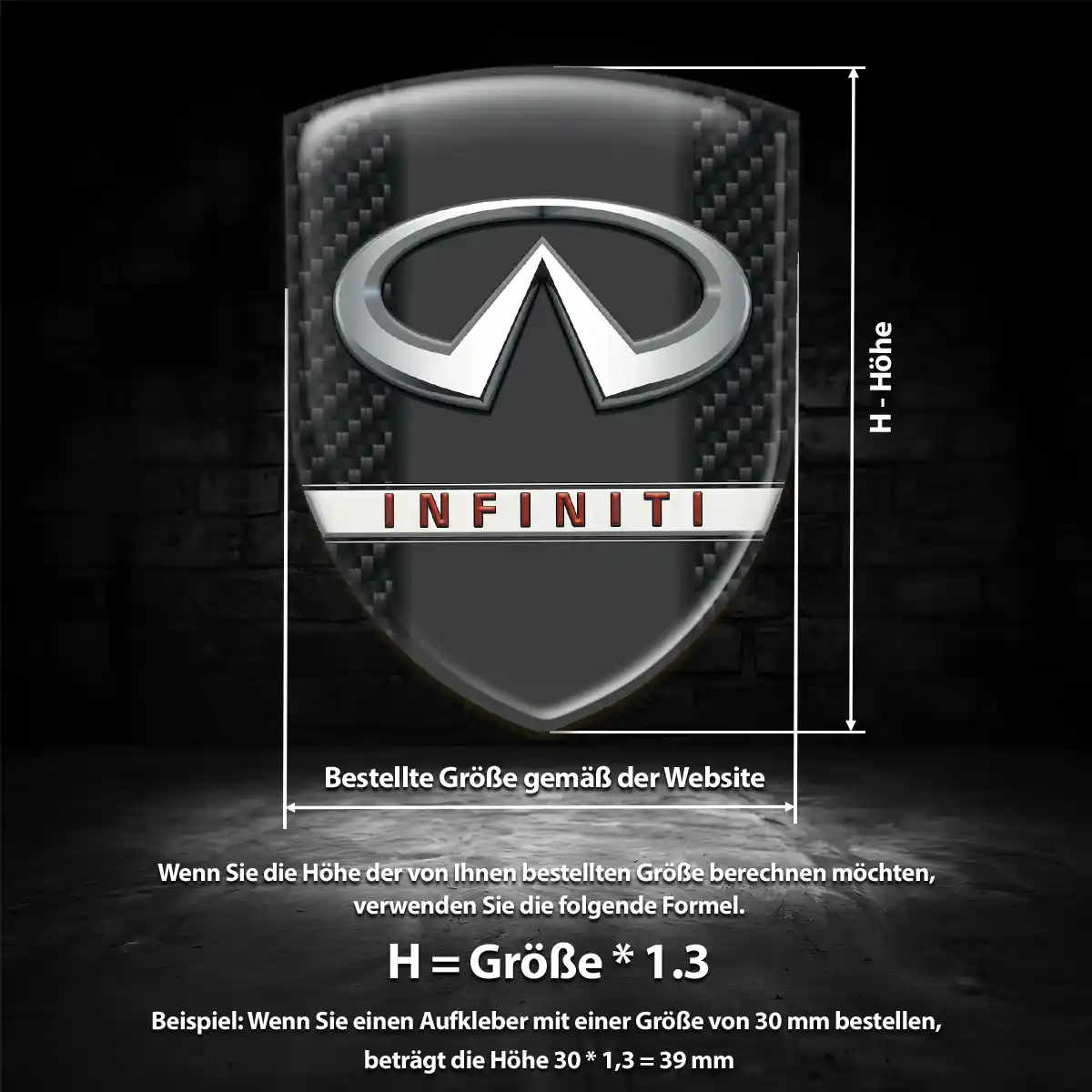 Infiniti Aufkleber Auto Stilvolles Design