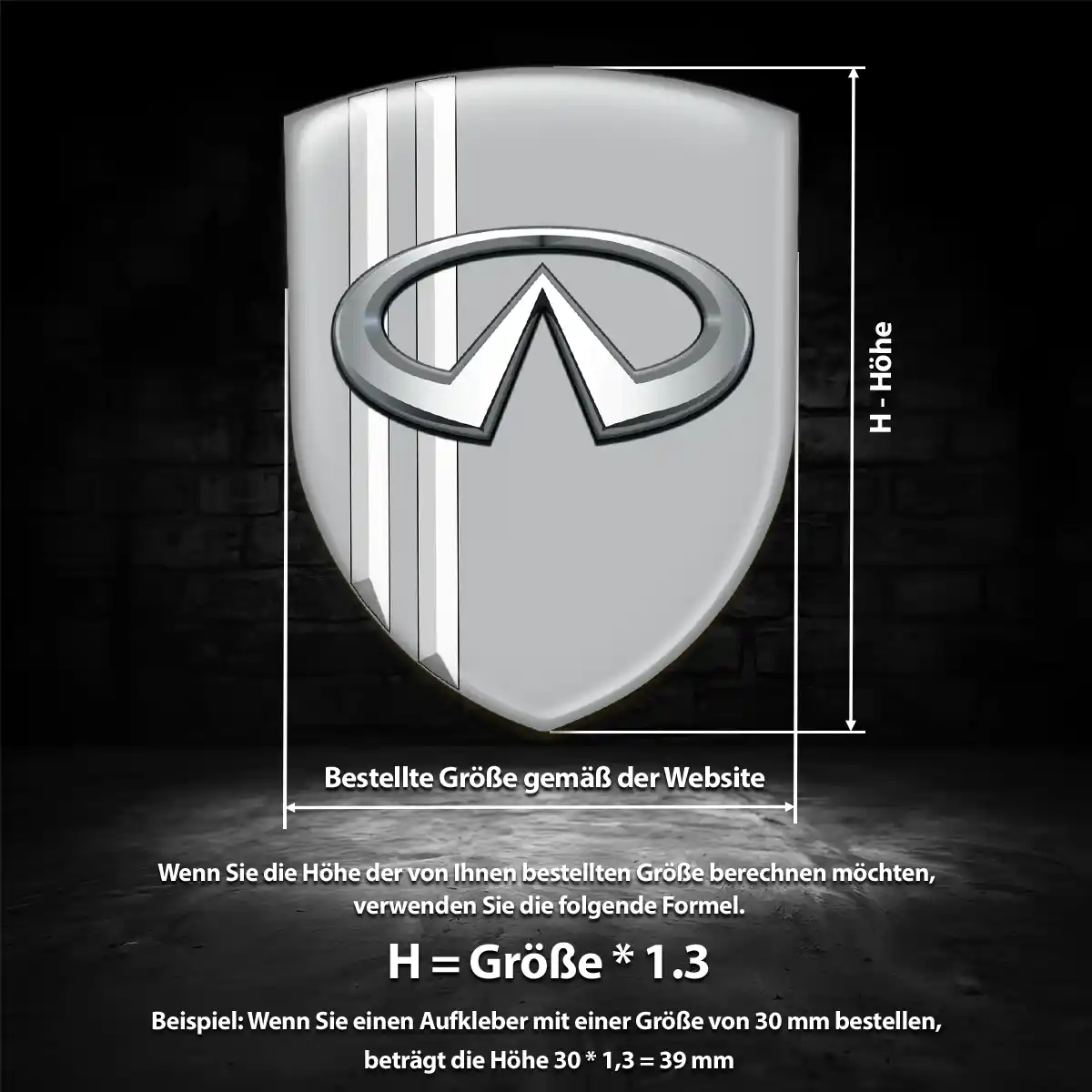 Infiniti Aufkleber Emblem Anspruchsvolles Design
