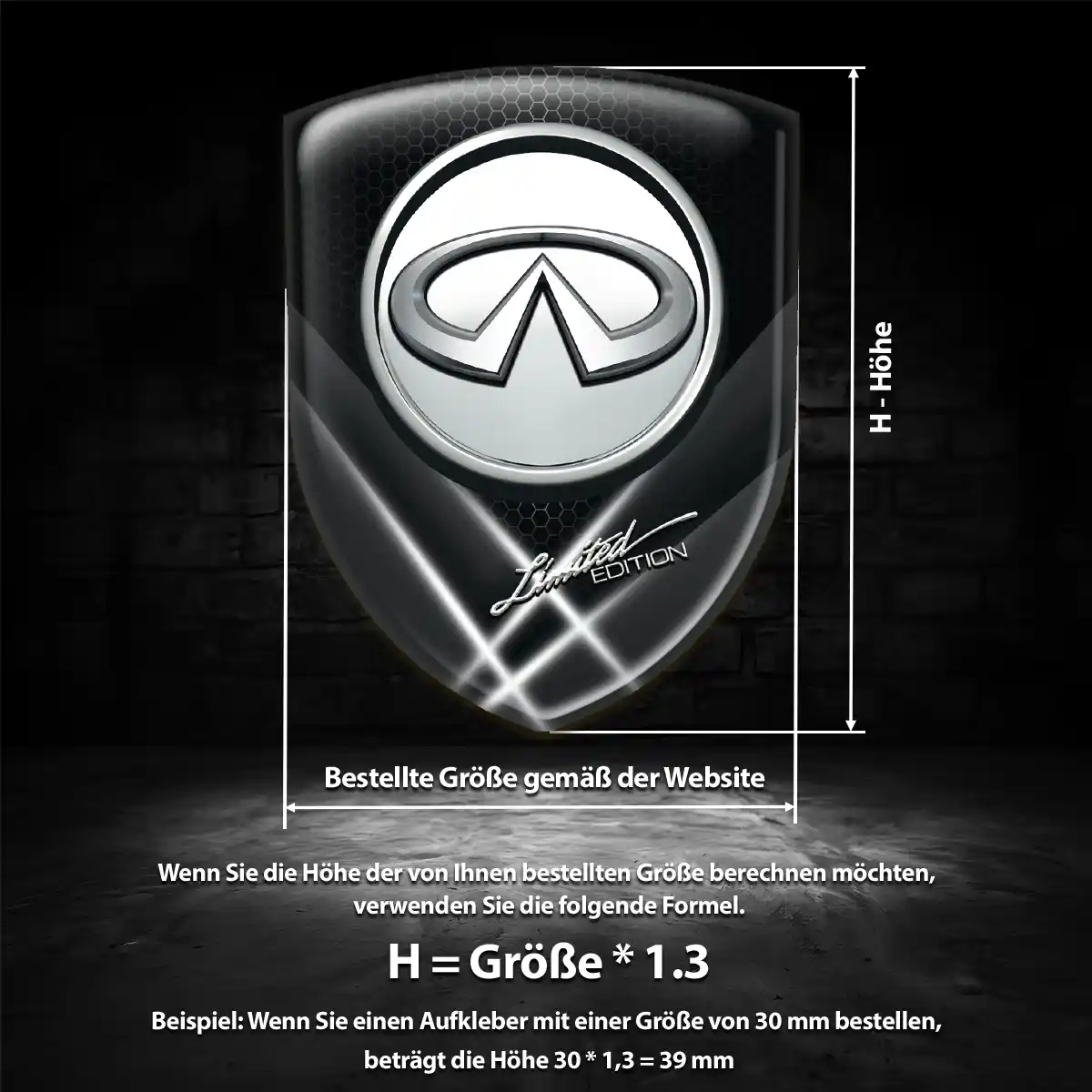 Infiniti Aufkleber Emblem Auto Anspruchsvolles Design