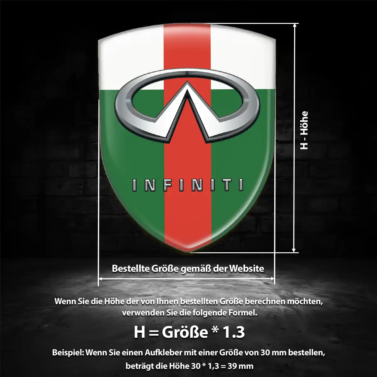 Infiniti Aufkleber Emblem Auto Ausdrucksstarkes Design