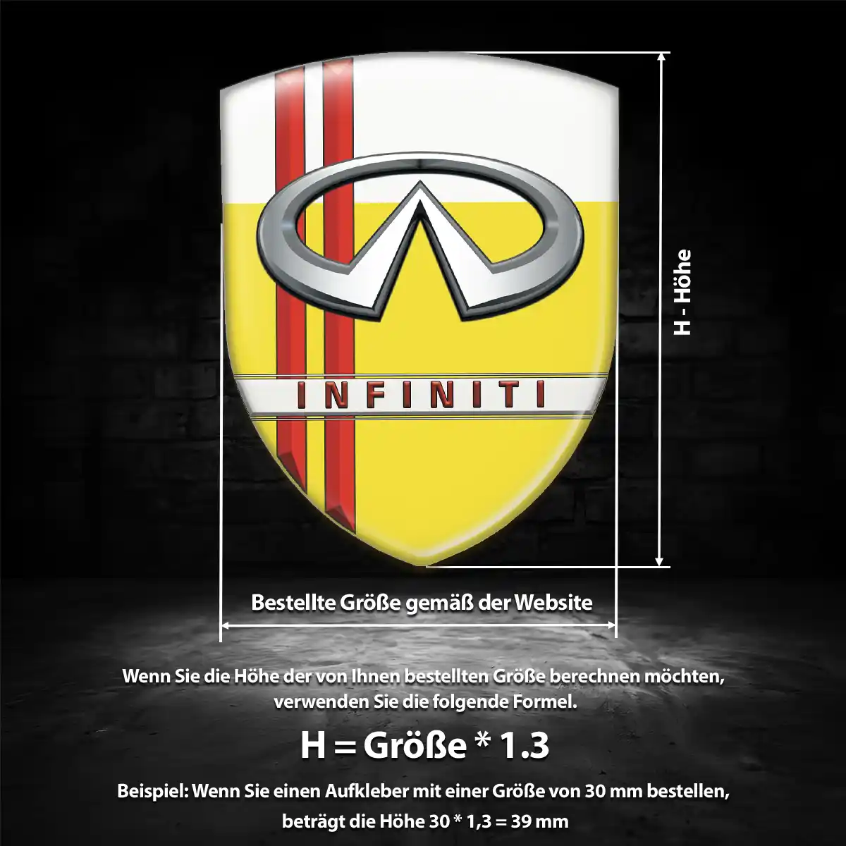 Infiniti Aufkleber Emblem Auto Überzeugende Qualität