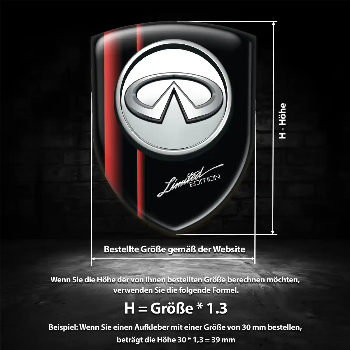 Infiniti Aufkleber Emblem Auto Elegantes Design
