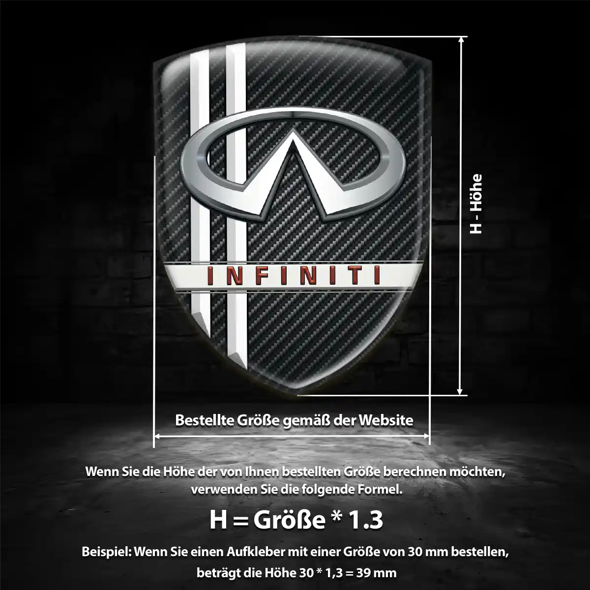 Infiniti Aufkleber Emblem Auto Erstklassige Qualität