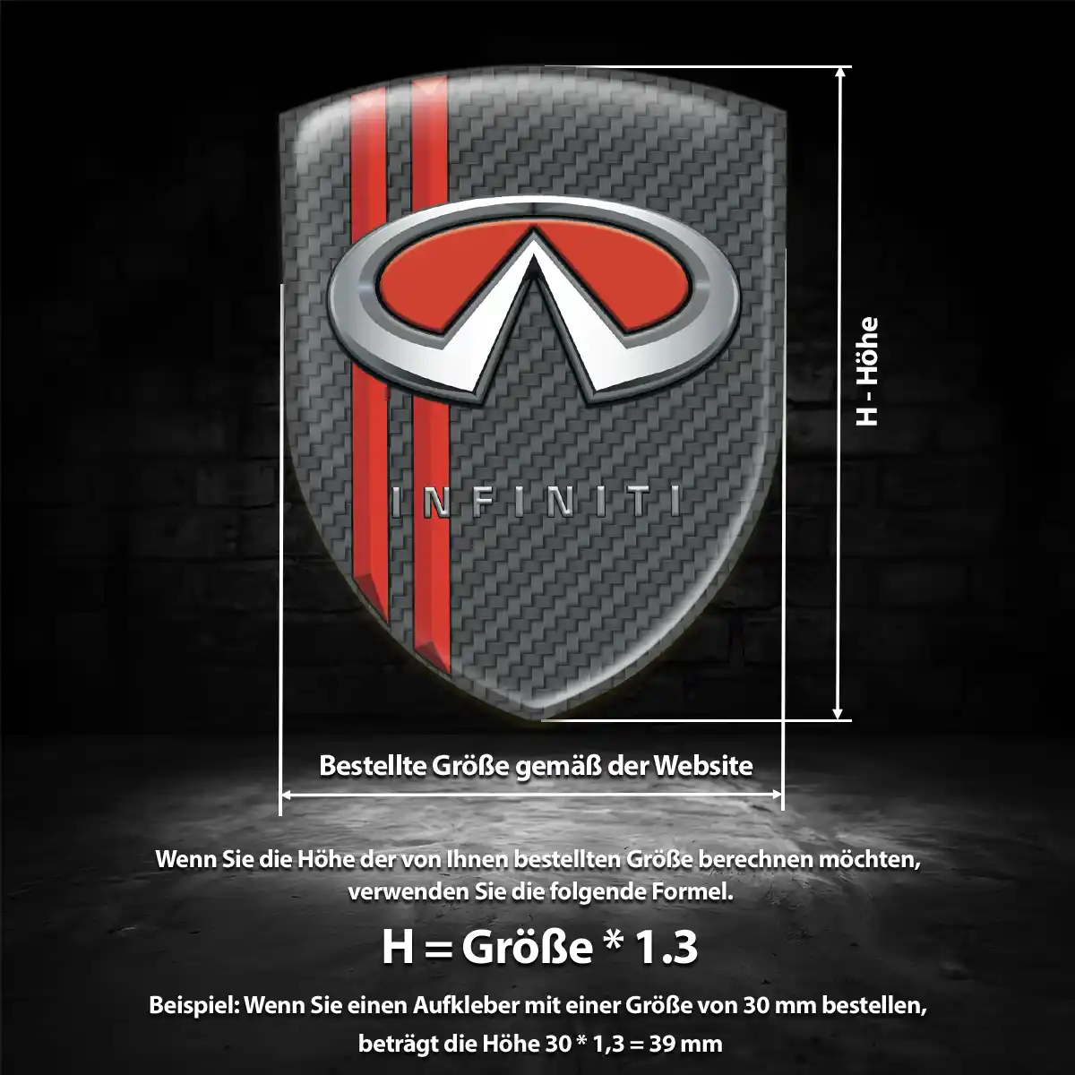 Infiniti Aufkleber Emblem Auto Exterieurdesign