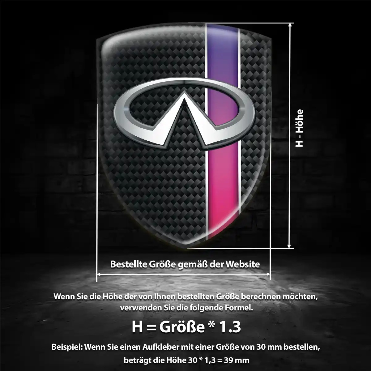 Infiniti Aufkleber Emblem Auto Hochwertiges Harz