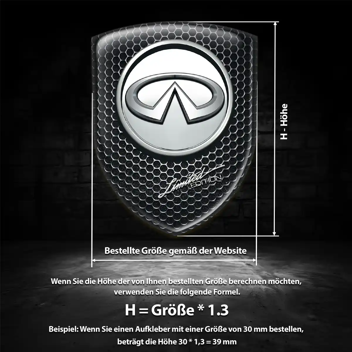 Infiniti Aufkleber Emblem Auto Premium-Edition