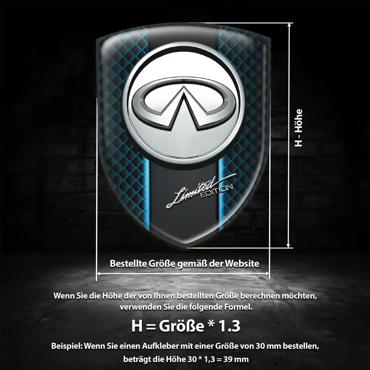 Infiniti Aufkleber Emblem Auto Spitzenqualität