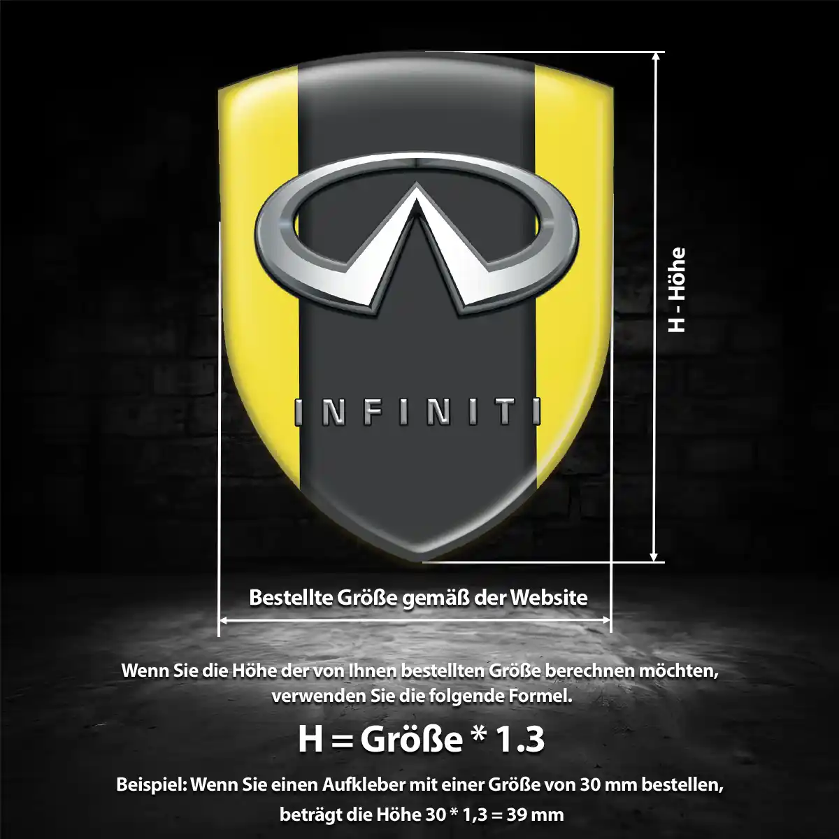 Infiniti Aufkleber Emblem Überzeugende Qualität