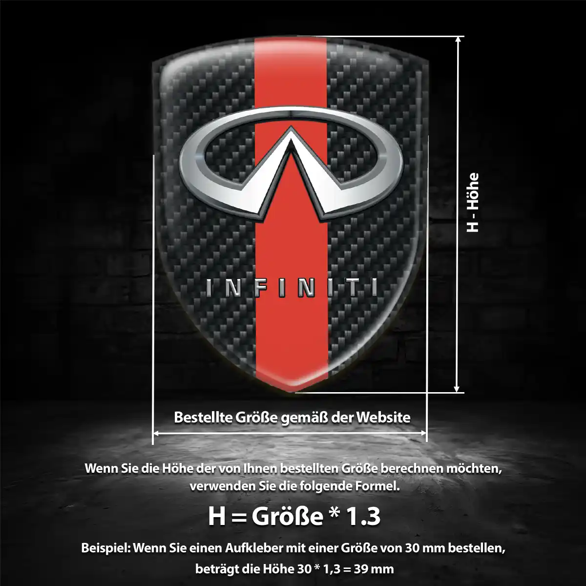 Infiniti Aufkleber Emblem Elegantes Design
