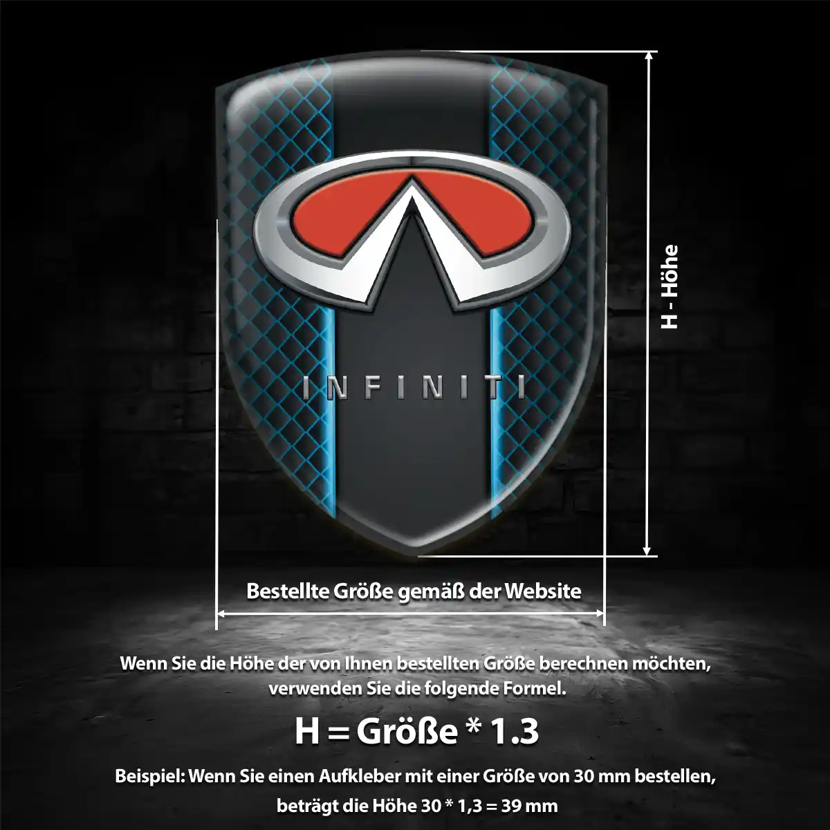 Infiniti Aufkleber Emblem Hohe Qualität