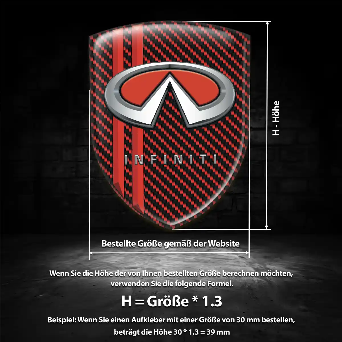 Infiniti Aufkleber Emblem Limitierte Auflage