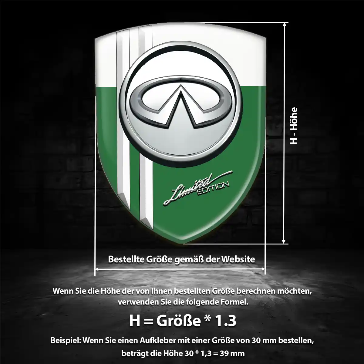 Infiniti Aufkleber Emblem Luxus-Edition