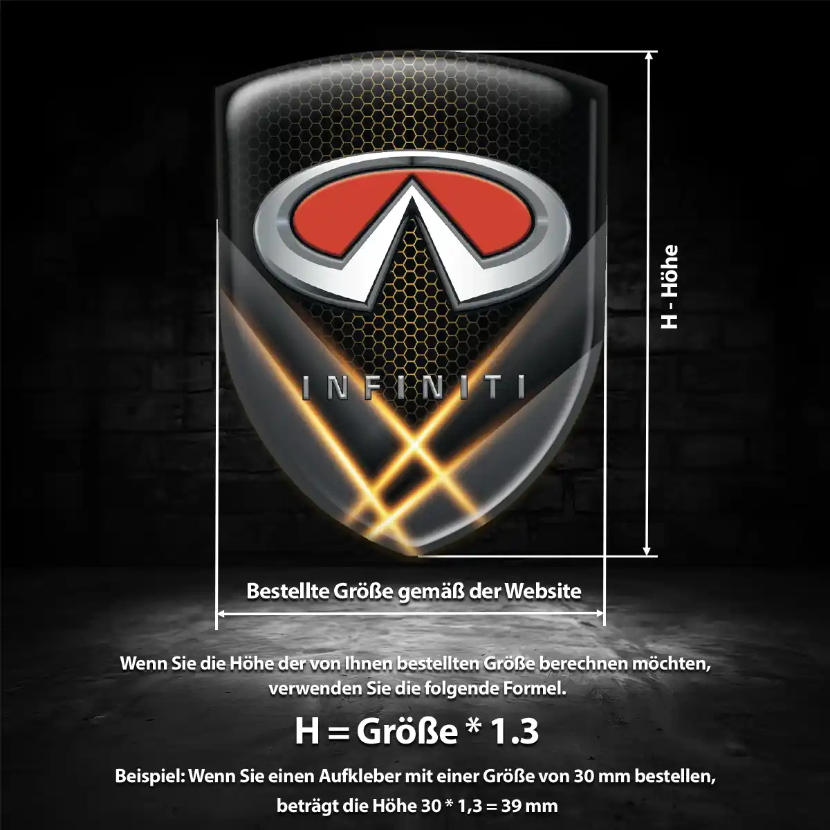 Infiniti Aufkleber Emblem Markenedition