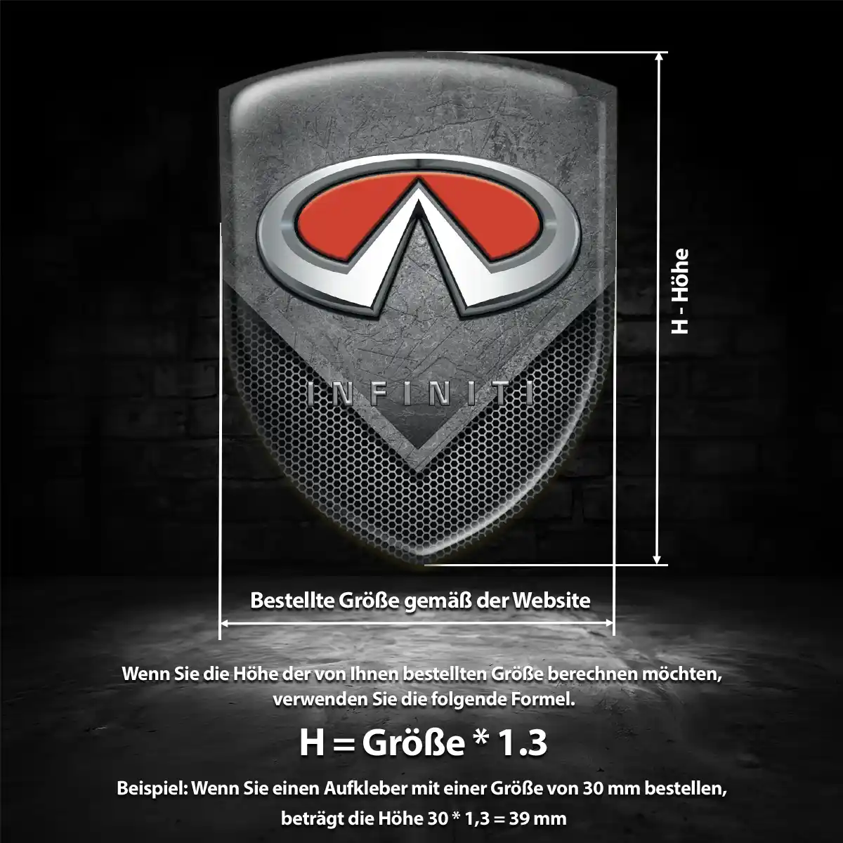 Infiniti Aufkleber Emblem Modernes Design
