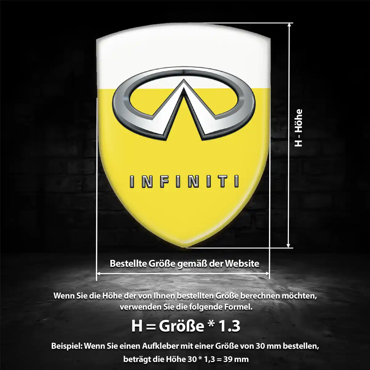 Infiniti Aufkleber Emblem Premium-Edition