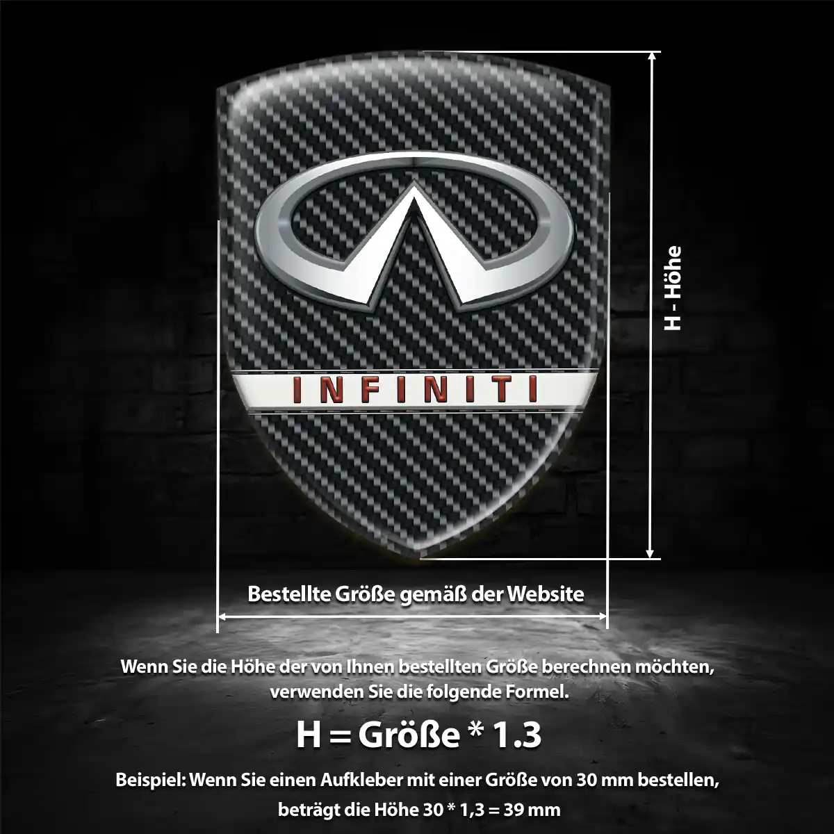 Infiniti Aufkleber Emblem Stilvolles Design