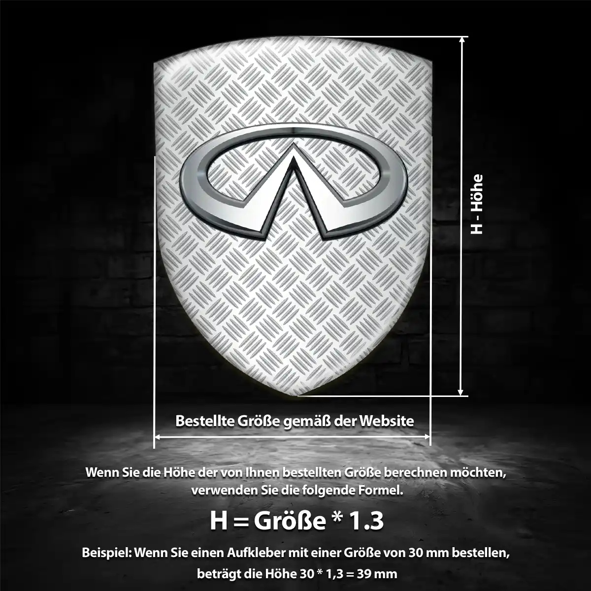 Infiniti Aufkleber Emblem Wappen Ausdrucksstarkes Design