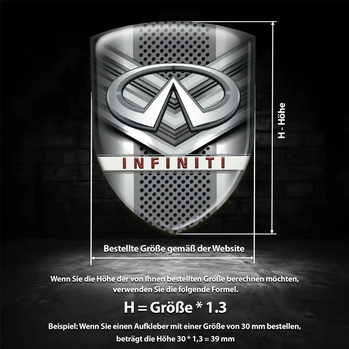 Infiniti Aufkleber Emblem Wappen Auto Überzeugende Qualität