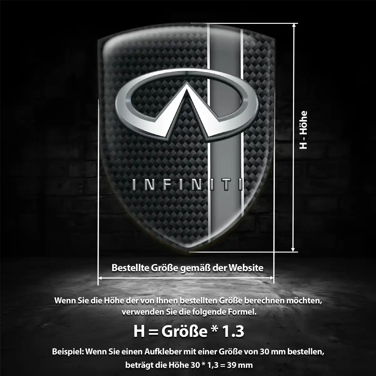 Infiniti Aufkleber Emblem Wappen Auto Edles Design