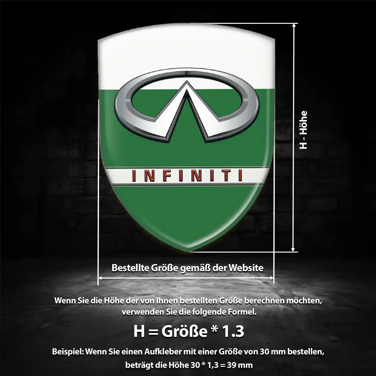 Infiniti Aufkleber Emblem Wappen Auto Elegantes Design