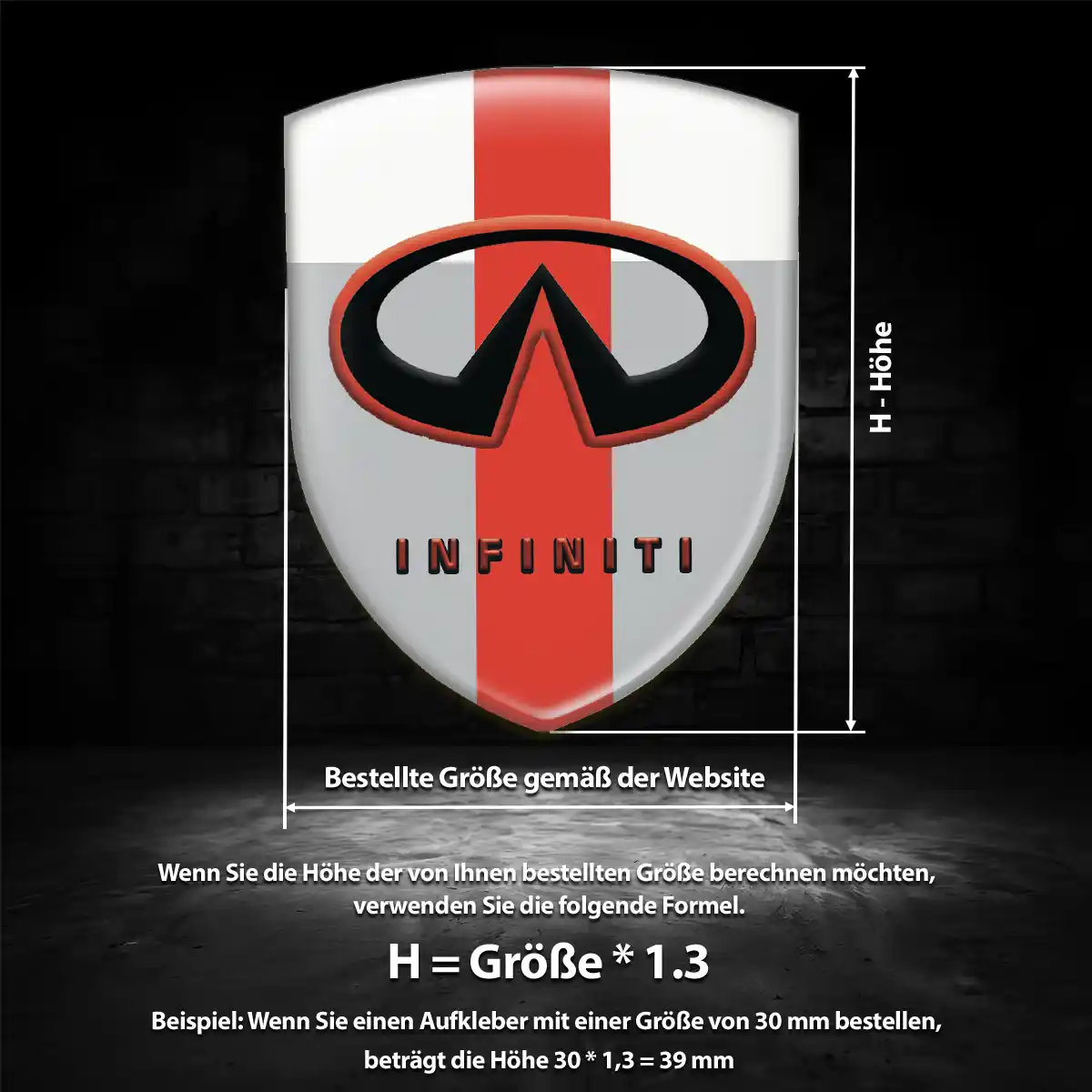 Infiniti Aufkleber Emblem Wappen Auto Exterieurdesign