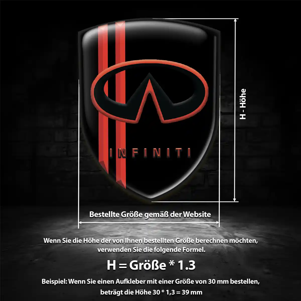 Infiniti Aufkleber Emblem Wappen Auto Höchste Qualität