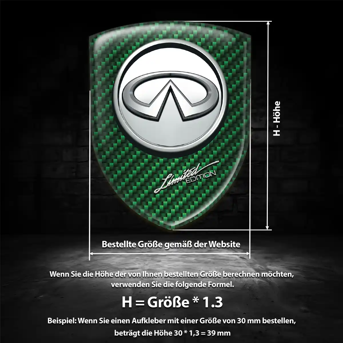 Infiniti Aufkleber Emblem Wappen Auto Hohe Qualität
