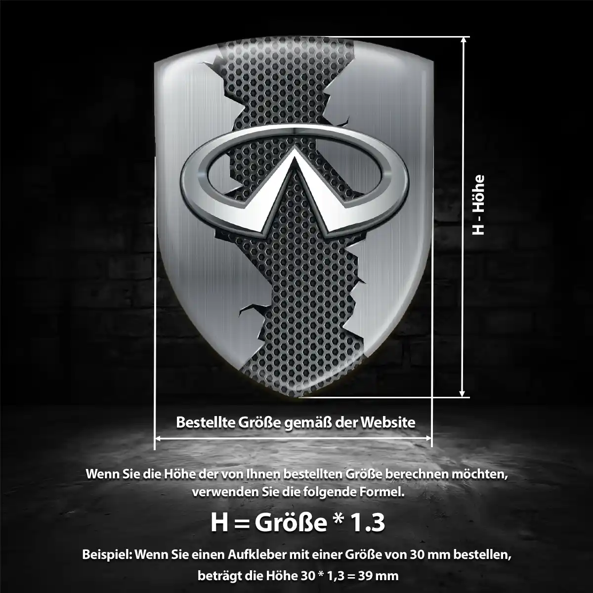 Infiniti Aufkleber Emblem Wappen Auto Limitierte Auflage