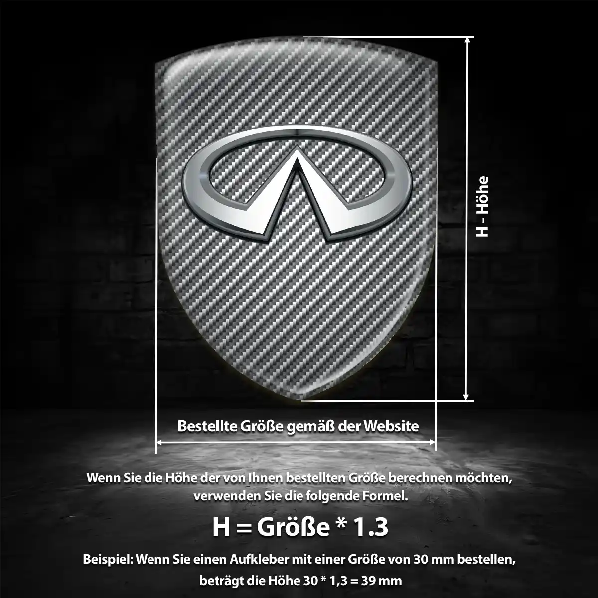 Infiniti Aufkleber Emblem Wappen Auto Premiumqualität